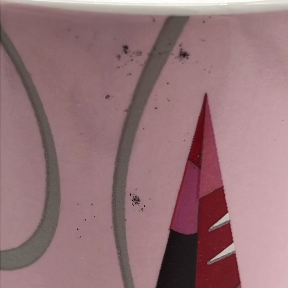 Starbucks Coffee 2004 Pink Holiday Christmas Tree Tall Ceramic Mug Cup - Picture 6 of 11